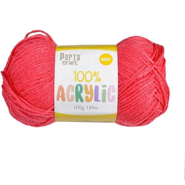 Acrylic Yarn 100g 189m 8ply - Watermelon