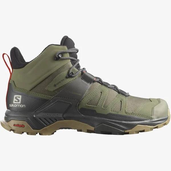 Salomon x Ultra 4 Mid GTX Men's Boot US 13 Deep Lichen Green Peat Kelp