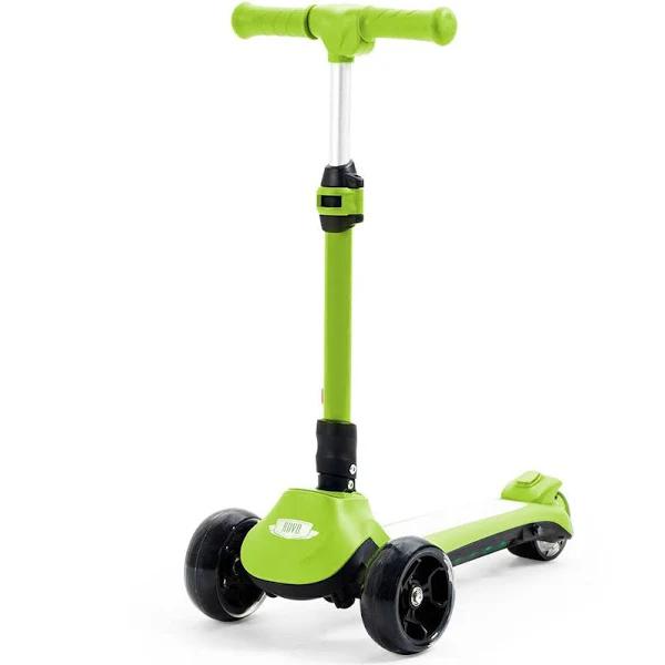 ROVO Kids 3-Wheel Electric Scooter, Ages 3-8, Adjustable Height, Folding, Lithium Battery, Green