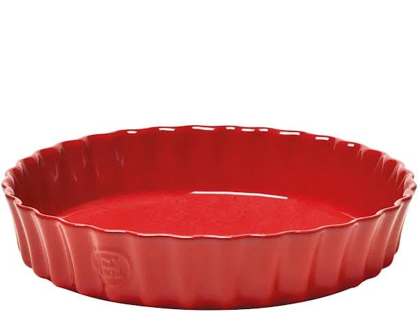 Emile Henry Deep Flan Dish 24cm Burgundy