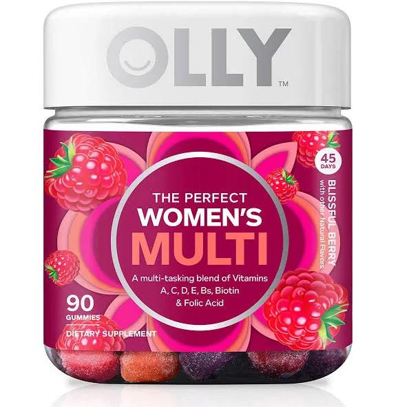 Olly Women's Multivitamin Gummy, Berry, 90 Count