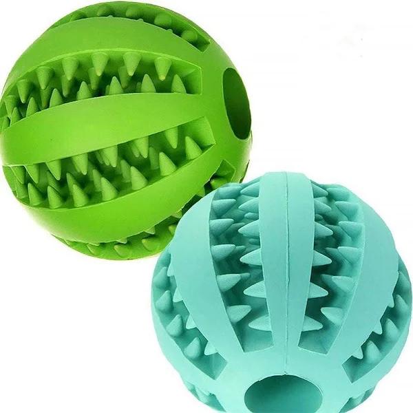 Miserwe 2 Pcs Dog Puzzle Teething Toys Ball Non-toxic Durable Dog IQ Chew Toy-LightBlue/Green - L - AfterPay & zipPay Available