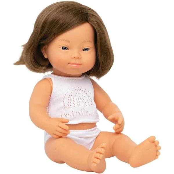 Miniland - Baby Doll - Caucasian Girl with Hearing Aid 38cm