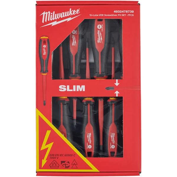 Milwaukee 7 Piece VDE Screwdriver Set - 4932478739