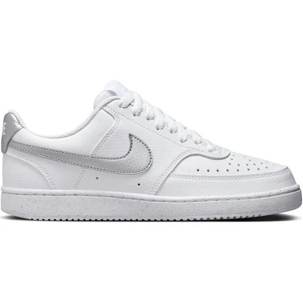 Nike Court Vision Low Next Nature Women's Casual Shoes - White/Metallic Silver-White - 6 | INTERSPORT