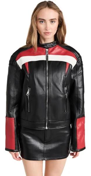 Lioness Top Model Faux Leather Biker Jacket | Black | Size L | Shopbop