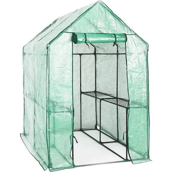 Home Ready Apex 1.9x1.2x1.9M Garden Greenhouse Walk in Shed PE