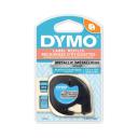 Dymo LetraTag 12mm x 4M Silver Tape