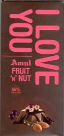 Amul Dark Chocolate Bar Fruit N Nut, 150 G