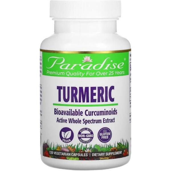 Paradise Herbs - Turmeric - 120 Vegetarian Capsules