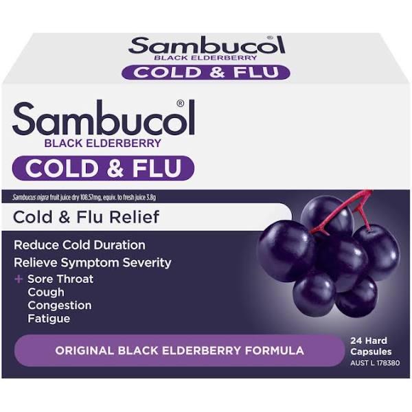 Sambucol Cold & Flu 24 Capsules