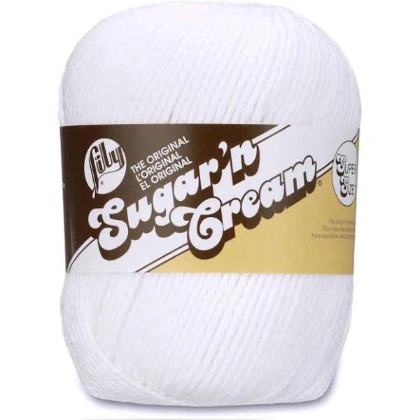 Lily Sugar'n Cream Yarn - Solids Super Size - White