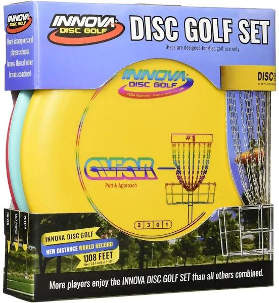 Innova Disc Golf Set – Driver Mid-Range & Putter Comfortable DX Plastic Colors May Vary (3 Pack)