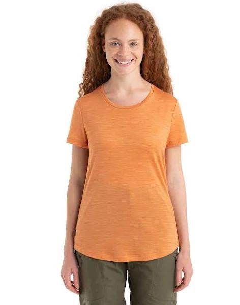 Icebreaker Sphere II Short Sleeve T-Shirt Bright Orange Women - XS