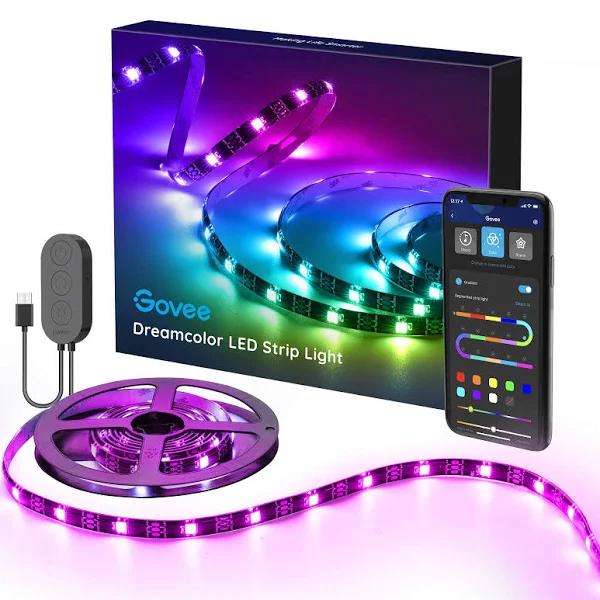 Govee LED Strip Lights With App 2m USB Light Strip Built-in Digital IC RGB Color Changing LED TV Backlight Strip Lights Music Sync IP65 Waterproof