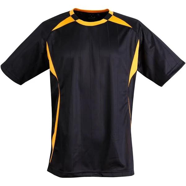 Striker | Plain Contrast CoolDry Soccer Jersey Navy+Gold 3XL Plus Size