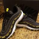 Nike Air Max 97 'Undefeated - Black Volt' Shoes - Size 6.5