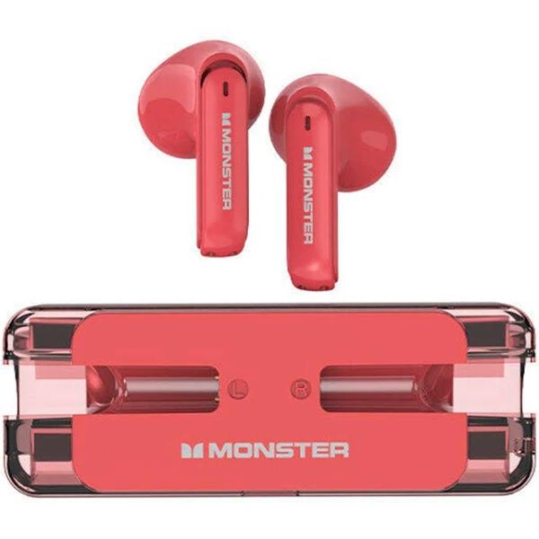 HOUSENLIVING Wireless Bluetooth Earbuds Noise Reduction Gaming Headphones Sweatproof Earphones Red