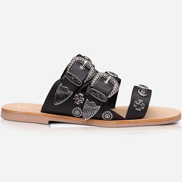 Sol Sana Eastwood Slide Black/Blonde - 38 / Black/Blonde / Flat