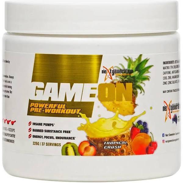 Next Generation Supplements 225g Game On Pre-Workout Tropical Crush