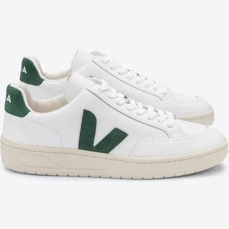 Veja V-12 Leather Extra White/Cyprus