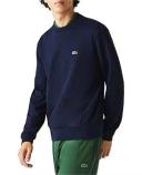 Lacoste Classic Fit Crew Neck Fleece Sweatshirt (Navy)