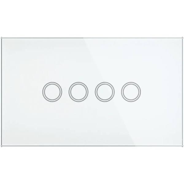 Brilliant Switch - Elite Glass Wall Switches, 4 Gang