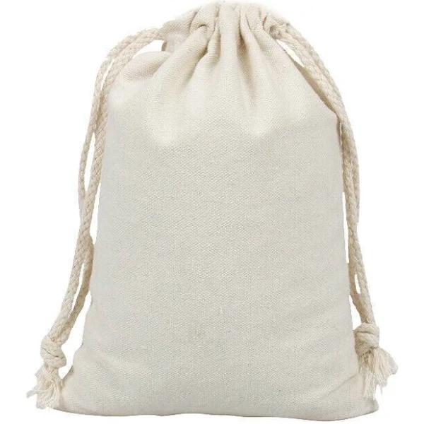 10-100x Canvas Bags Drawstring Storage Bag Bulk Linen Calico Cotton Tote Gift AU - 12x15 / 10 Pcs