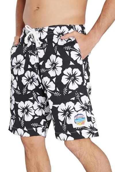 Mens - Classic Shorts - Hibiscus Black Hibiscus / Black / M