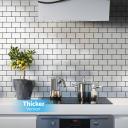 Art3d Subway Tiles Peel and Stick Backsplash, 12inch x 12inch Stick On Tiles Kitchen Backsplash (10 Tiles, Thicker Version)