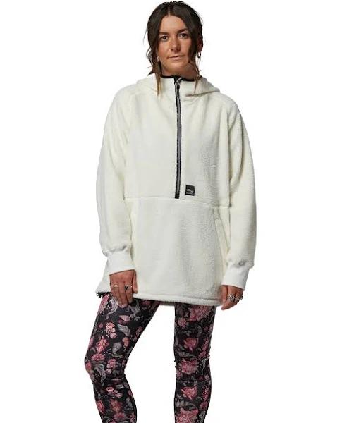 Womens Rojo Shelby Sherpa Hoodie Snow White Size XS