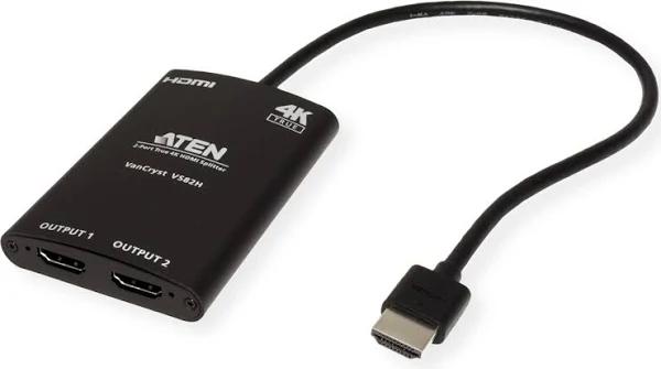 Aten 2 Port True 4K Compact Splitter, USB Powered