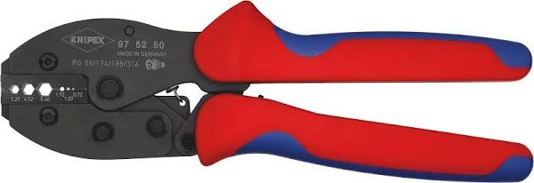 Knipex PreciForce Hand Ratcheting Crimp Tool for BNC Connectors, TNC Connectors, 97 52 50