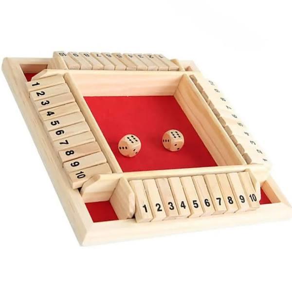 Vibe Geeks Shut The Box Wooden Dice Game