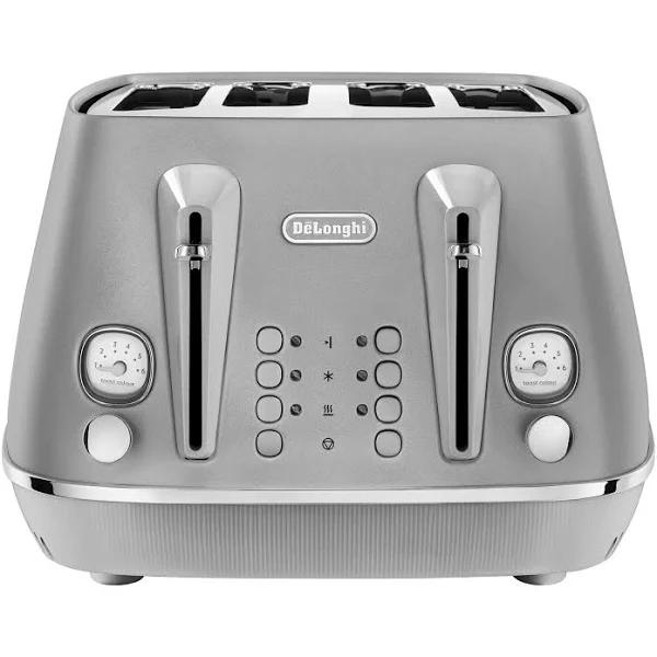 Delonghi Distinta Perla CTIN4003S 4 Slice Toaster Silver