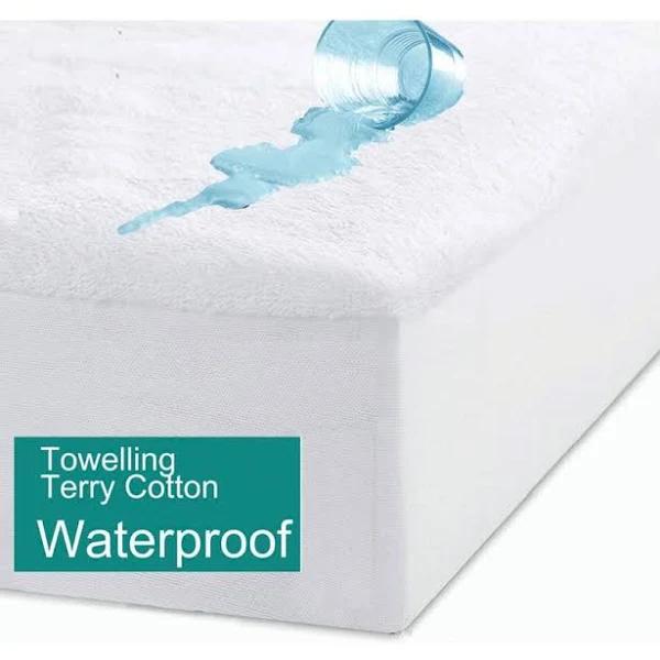 Luxton Terry Cotton Waterproof Mattress Protector - Size King Single - Womens