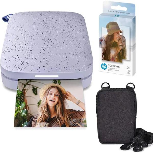 HP Sprocket Portable 2x3 Instant Photo Printer (Lilac) Zink Paper Bundle