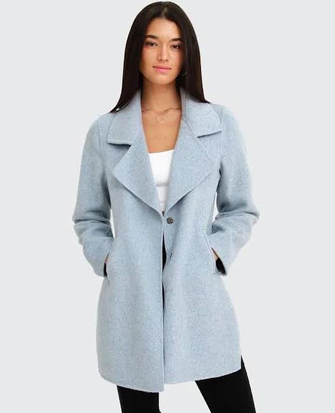 Ex-Boyfriend Wool Blend Oversized Jacket - Light Blue, L