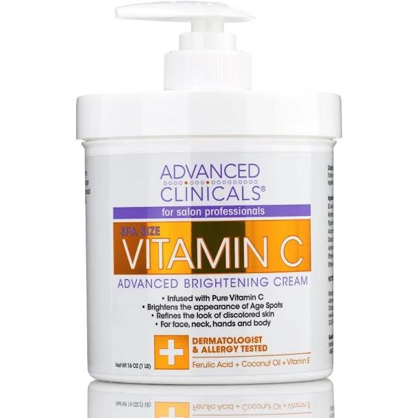 Advanced Clinicals Vitamin C 16oz Cream Advanced Brightening Cream.