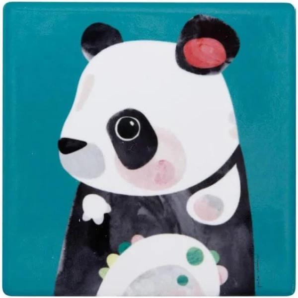 Pete Cromer Wildlife Ceramic Square Coaster 9.5cm - Panda | Maxwell & Williams