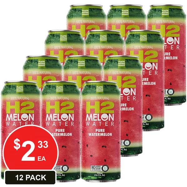 H2MELON 500ml Watermelon Water Pack 12