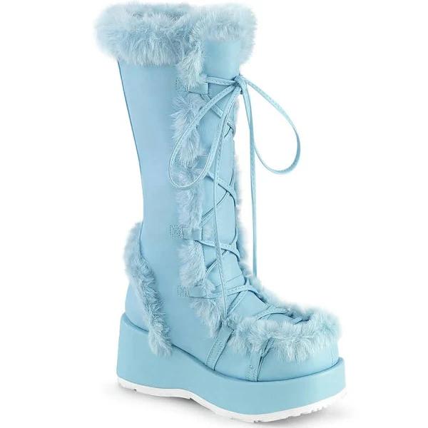 Demonia CUBBY-311 Baby Blue Vegan Leather Size 11