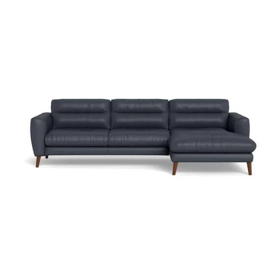 fistral Leather Modular Sofa Ocean Blue by Freedom