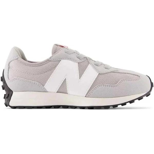 New Balance 327 Bungee Lace Shoes Grey White Kids - 29