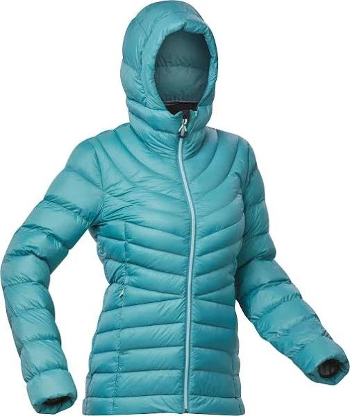 Decathlon Forclaz Women's Mountain Trekking Down Jacket w/ Hood -10oC - MT500 - Grey Blue Size Small - AfterPay & zipPay Available