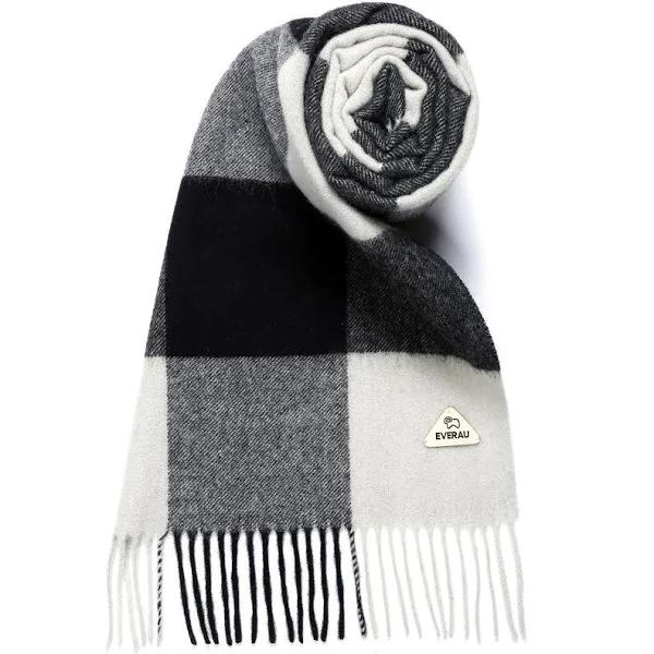 EVERAU Tartan Wool Scarf