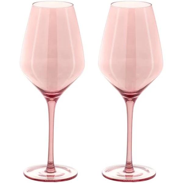 Maxwell and Williams Glamour Wine Glass 520ml Set of 2 Pink