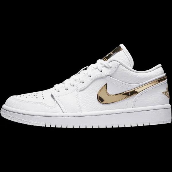 Jordan 1 Low White Metallic Gold (Women's)