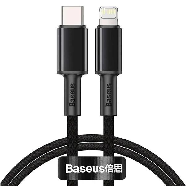 Baseus High Density Braided USB-C to Lightning 20W Fast Charging Cable Cord 2m - Black