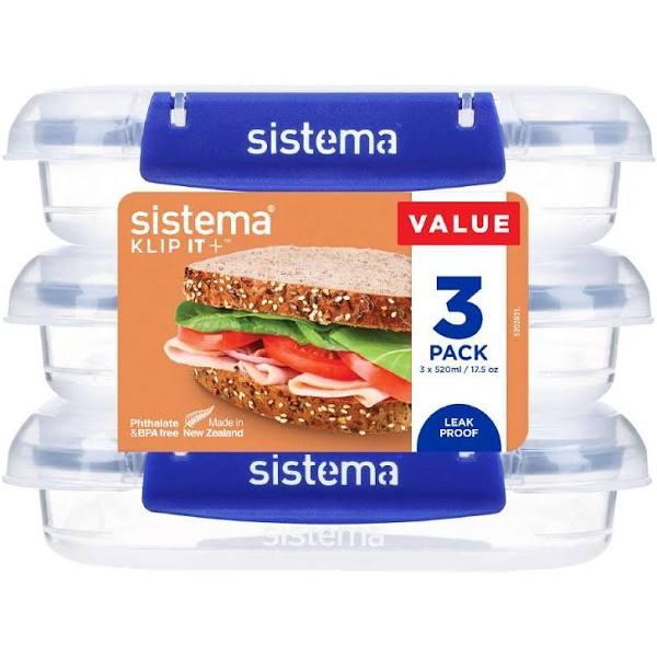 Sistema Klip It Plus Square 520ml 3 Pack